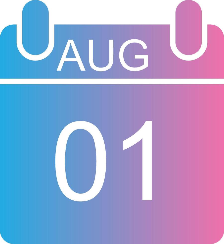 August Glyph Gradient Icon Design vector