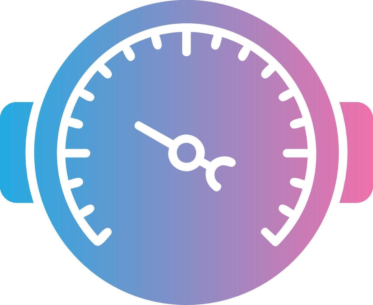 Pressure Gauge Glyph Gradient Icon Design vector