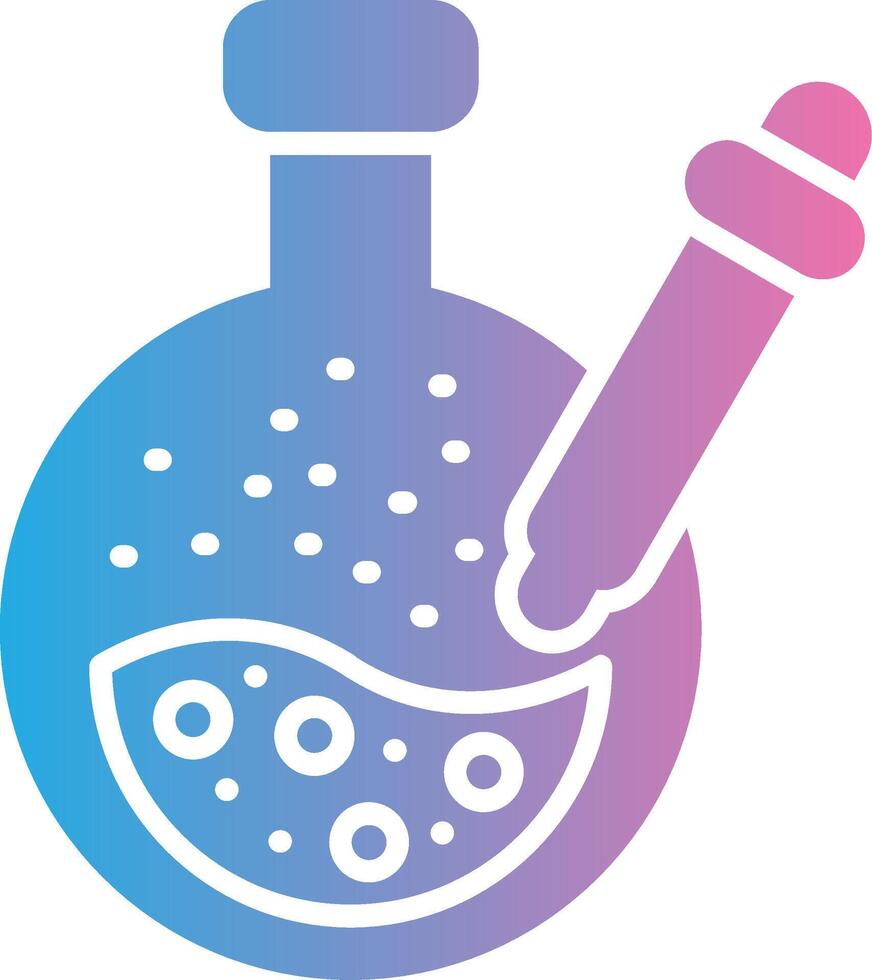Pipette Glyph Gradient Icon Design vector