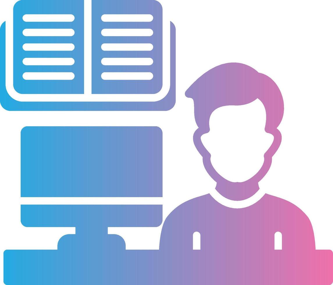 Lecture Glyph Gradient Icon Design vector