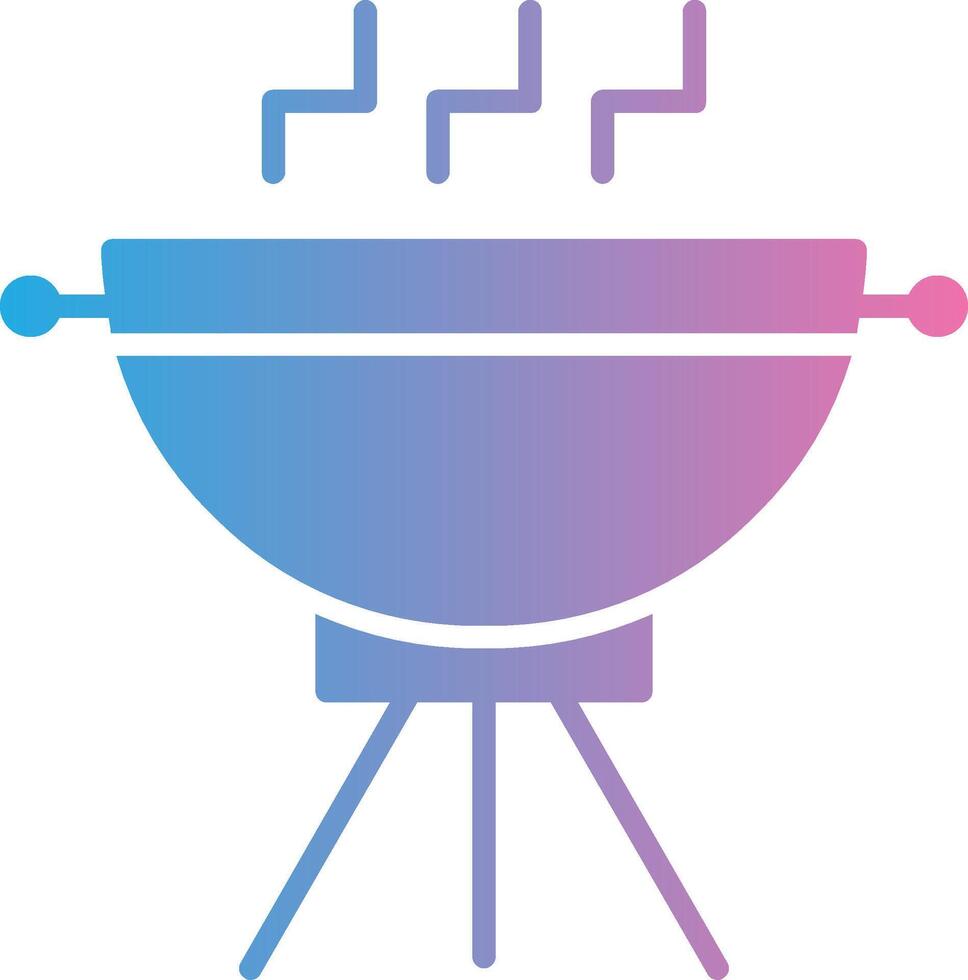 Grill Glyph Gradient Icon Design vector