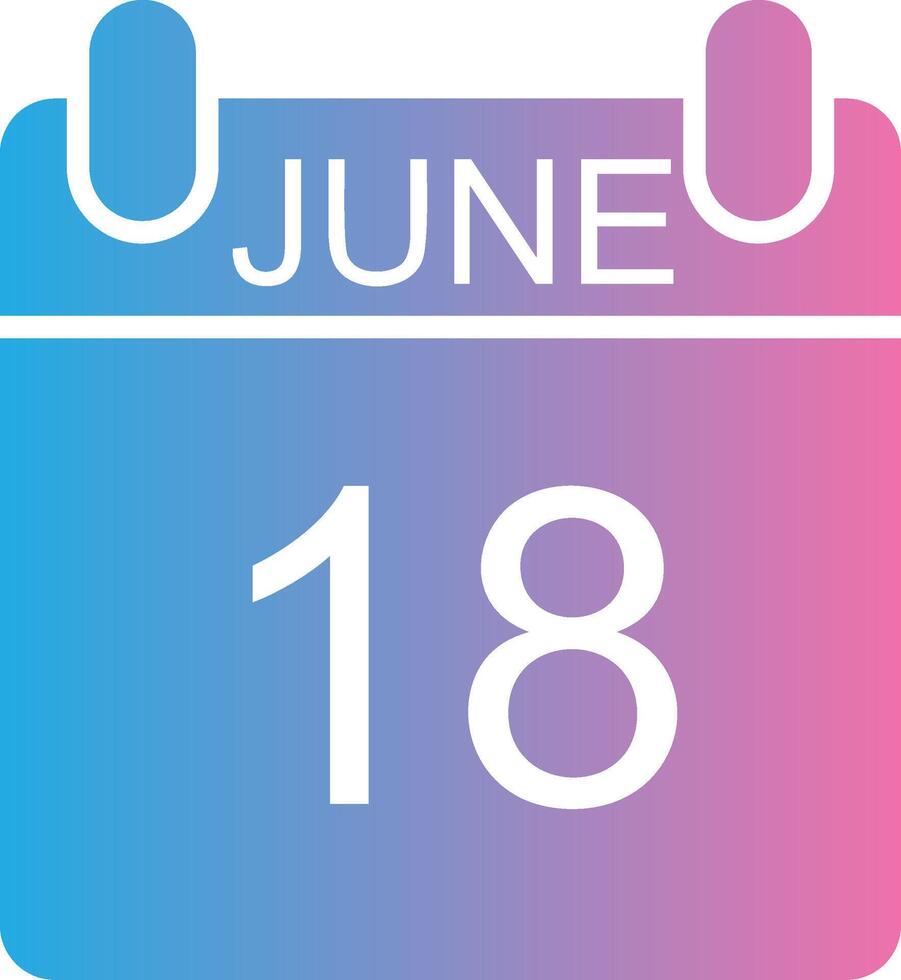 June Glyph Gradient Icon Design vector