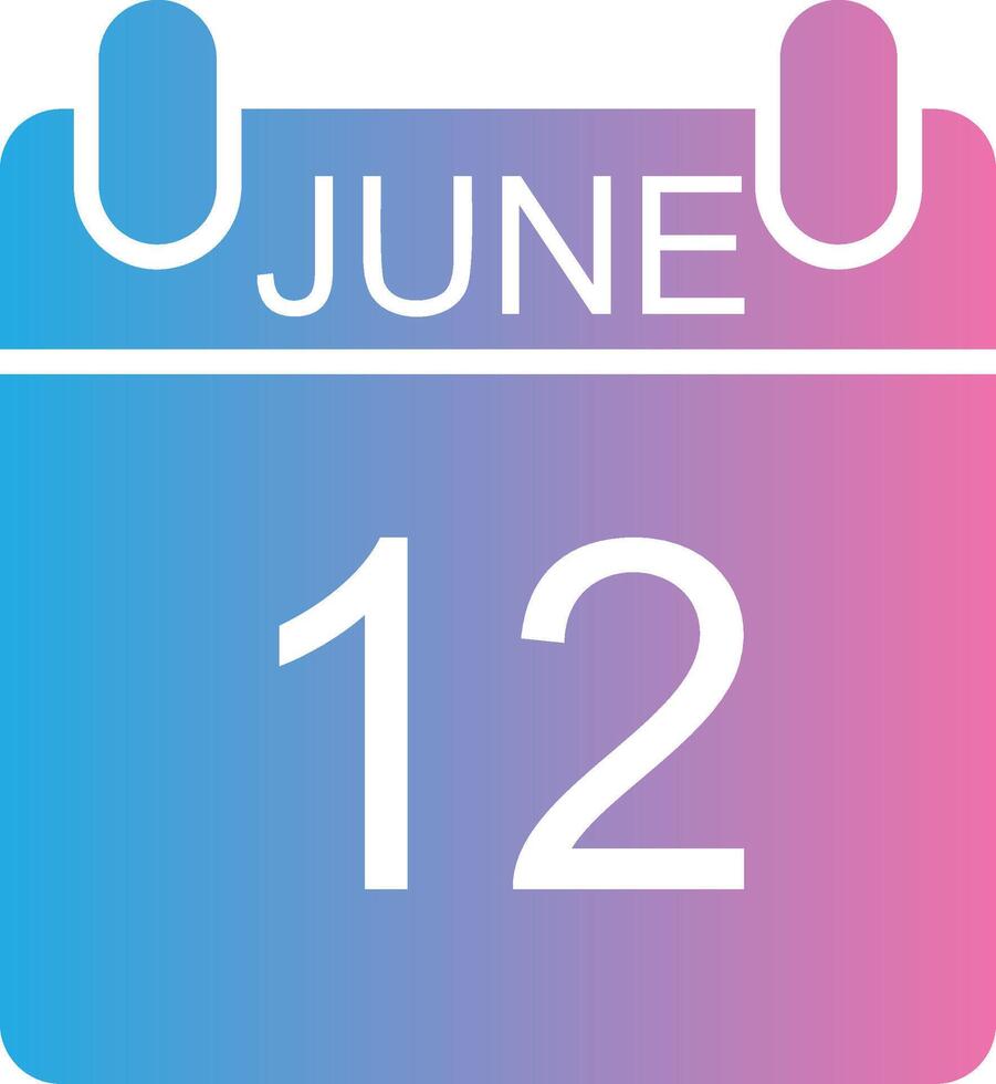 June Glyph Gradient Icon Design vector