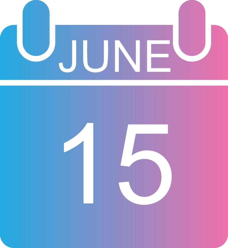 June Glyph Gradient Icon Design vector