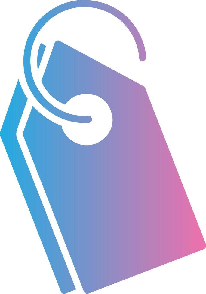 Tag Glyph Gradient Icon Design vector