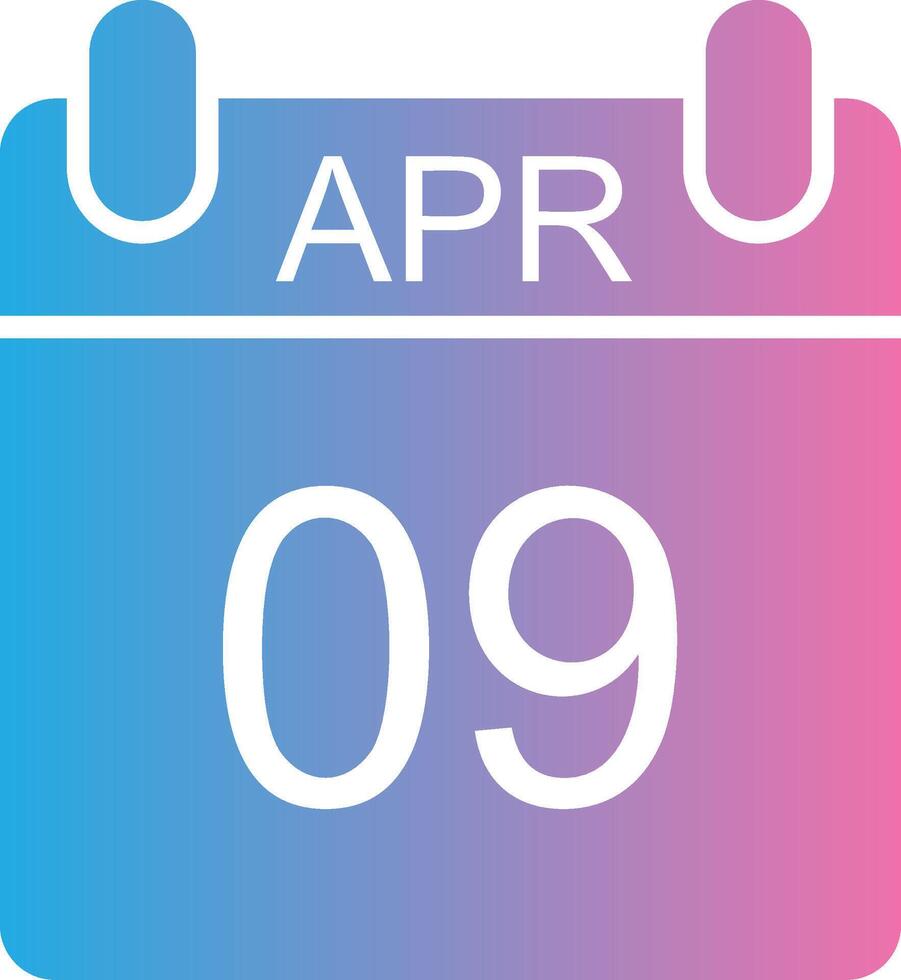 April Glyph Gradient Icon Design vector