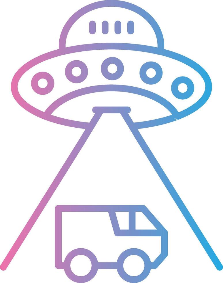 Ufo Line Gradient Icon Design vector