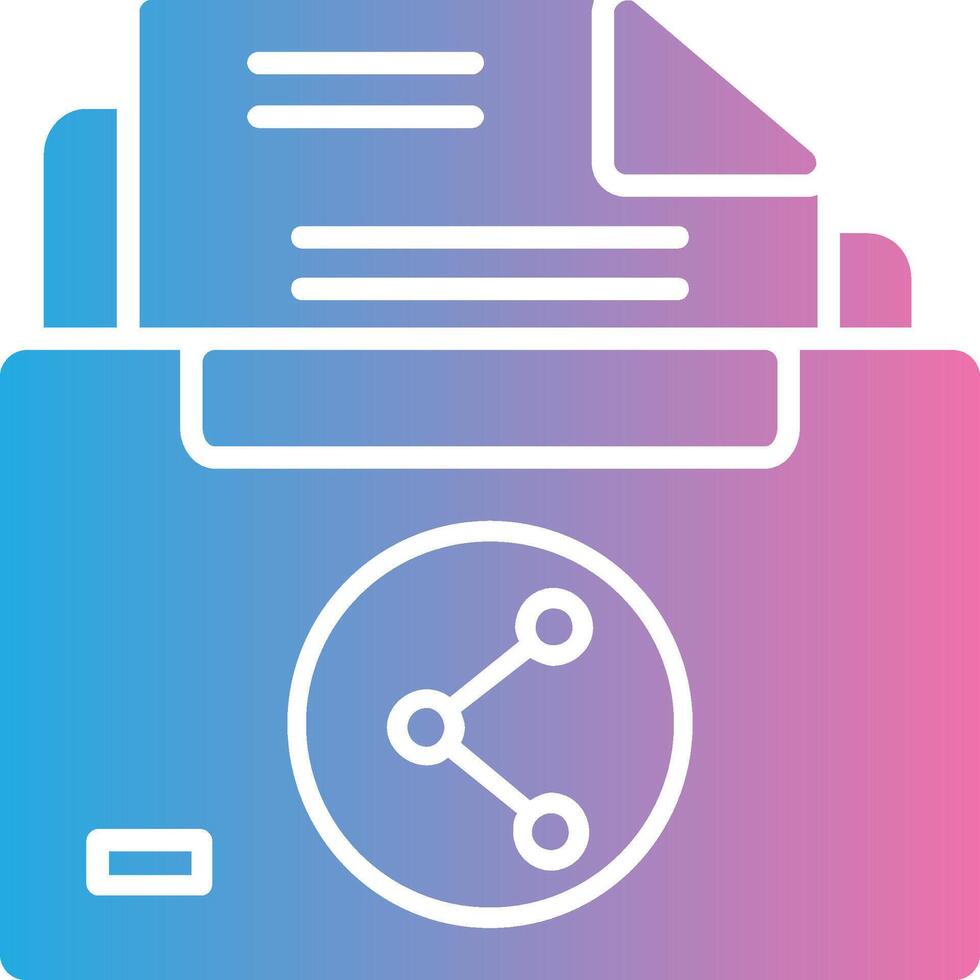 Sharing File Glyph Gradient Icon Design vector