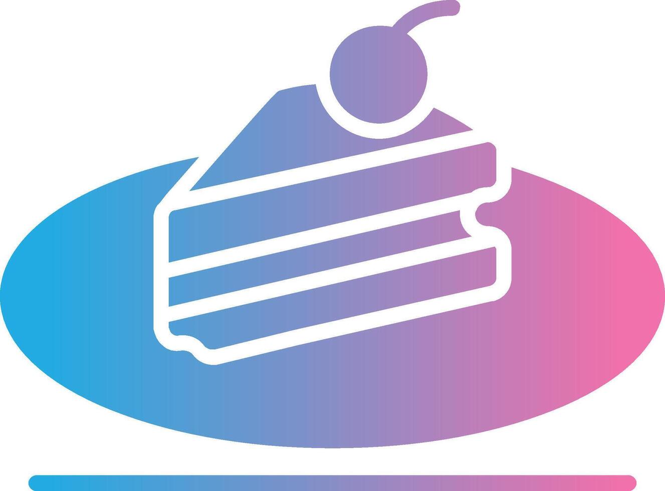 Piece Of Cake Glyph Gradient Icon Design vector