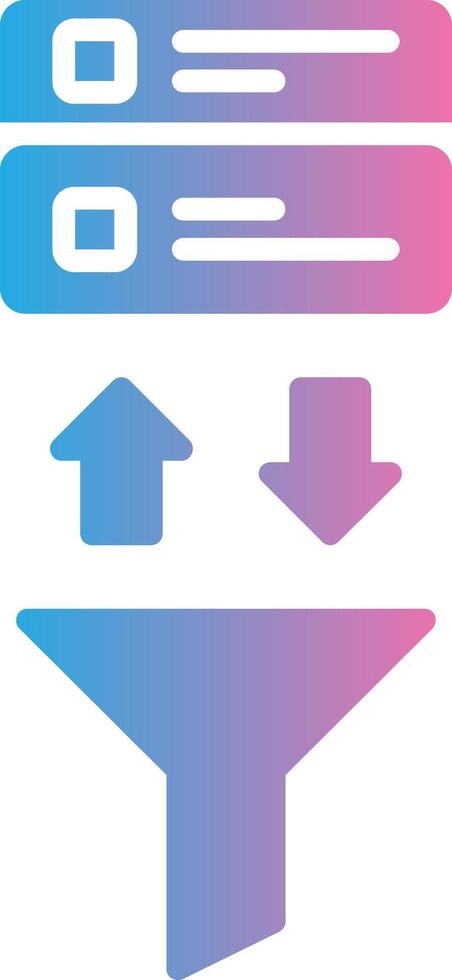 Filtering Glyph Gradient Icon Design vector