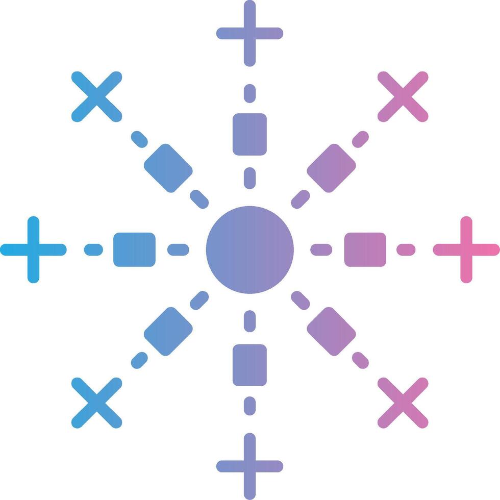 Firework Glyph Gradient Icon Design vector