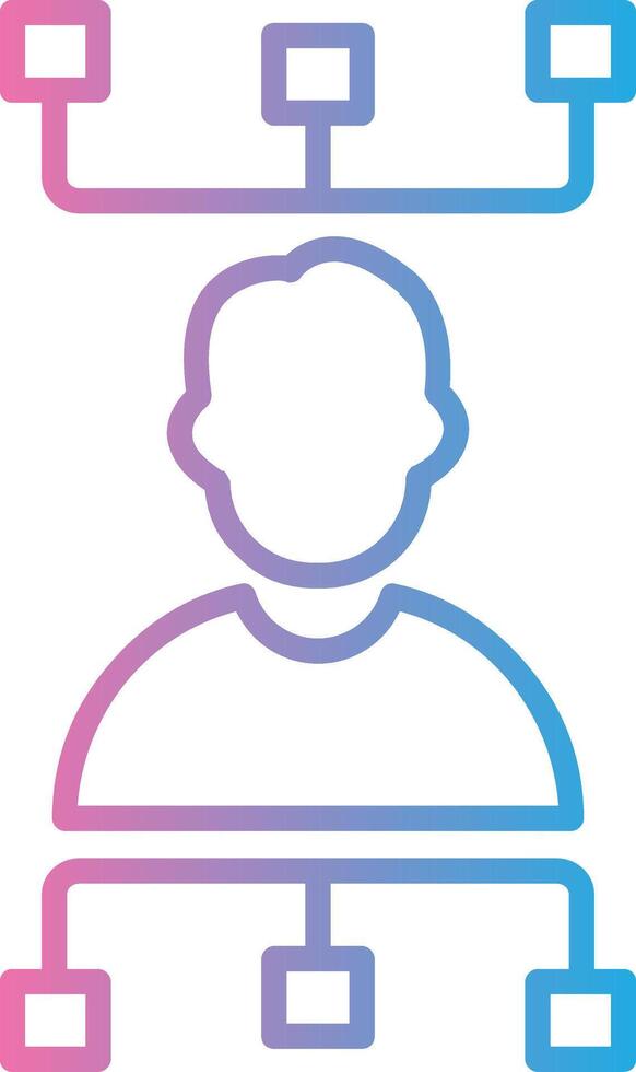 Workflow Line Gradient Icon Design vector