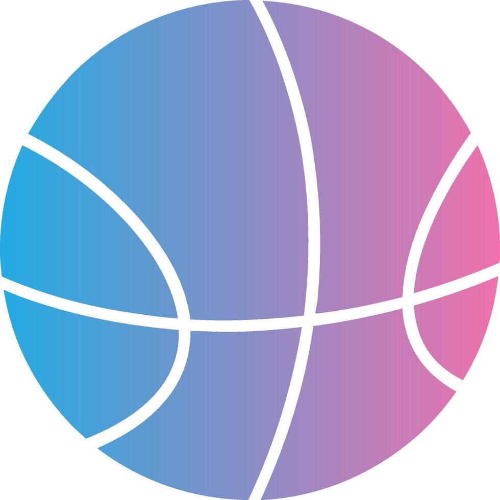 Basketball Glyph Gradient Icon Design vector