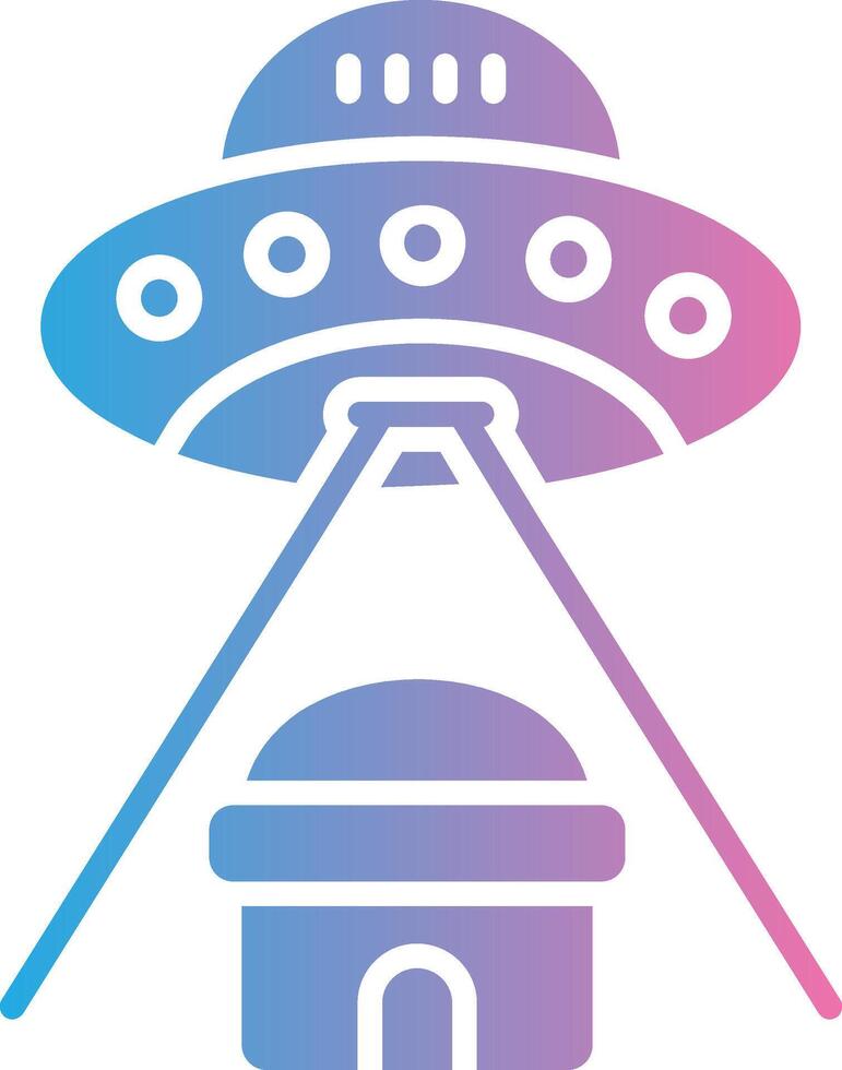 Ufo Glyph Gradient Icon Design vector