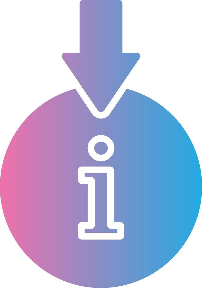 Information Download Glyph Gradient Icon Design vector