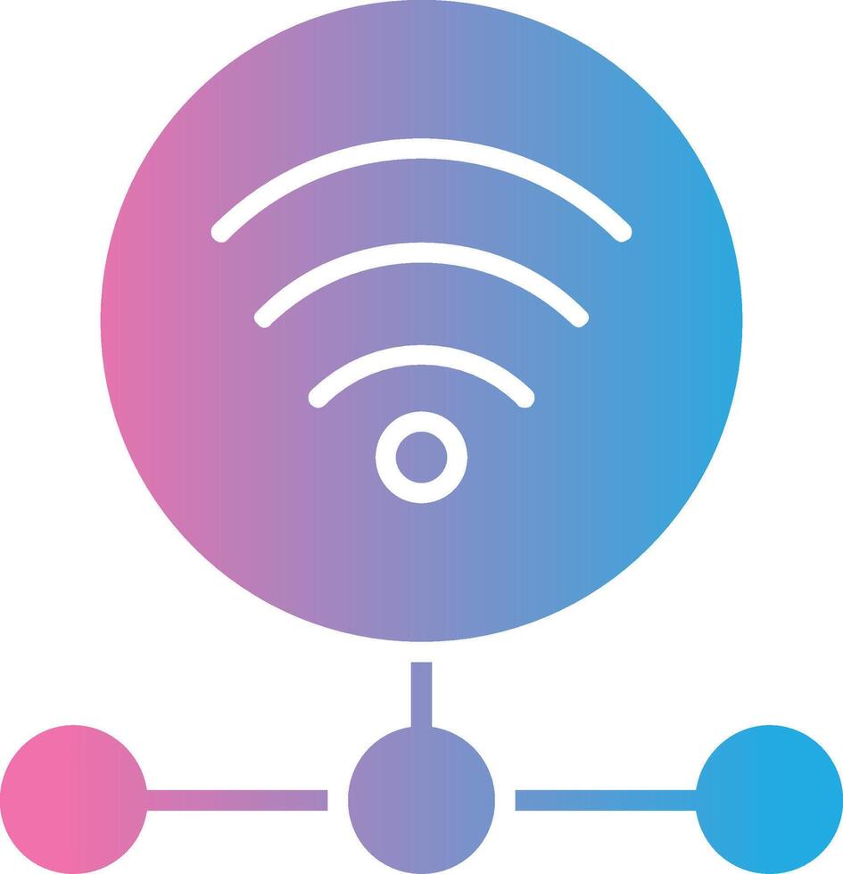 Internet Connection Glyph Gradient Icon Design vector