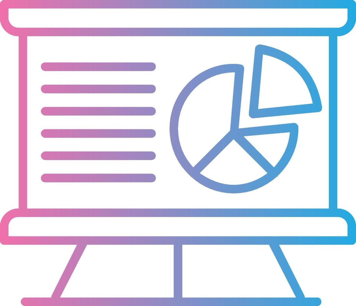Presentation Line Gradient Icon Design vector
