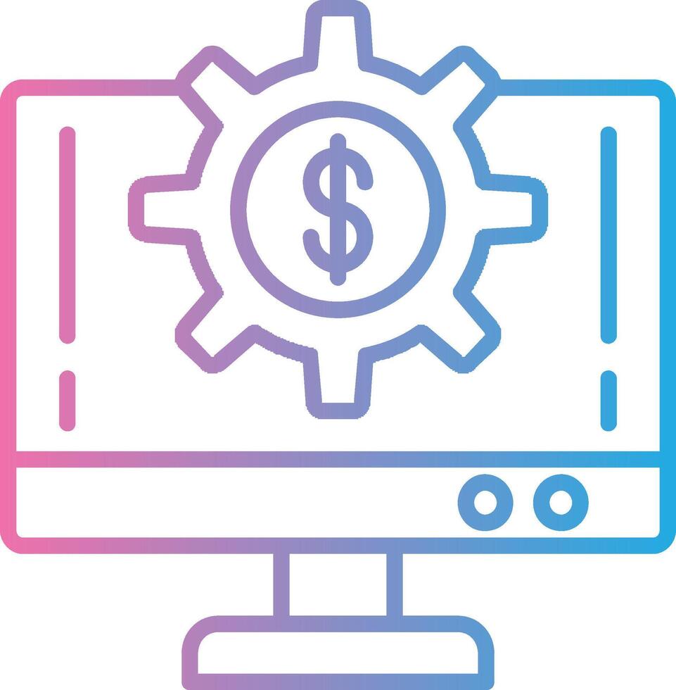 Money System Line Gradient Icon Design vector