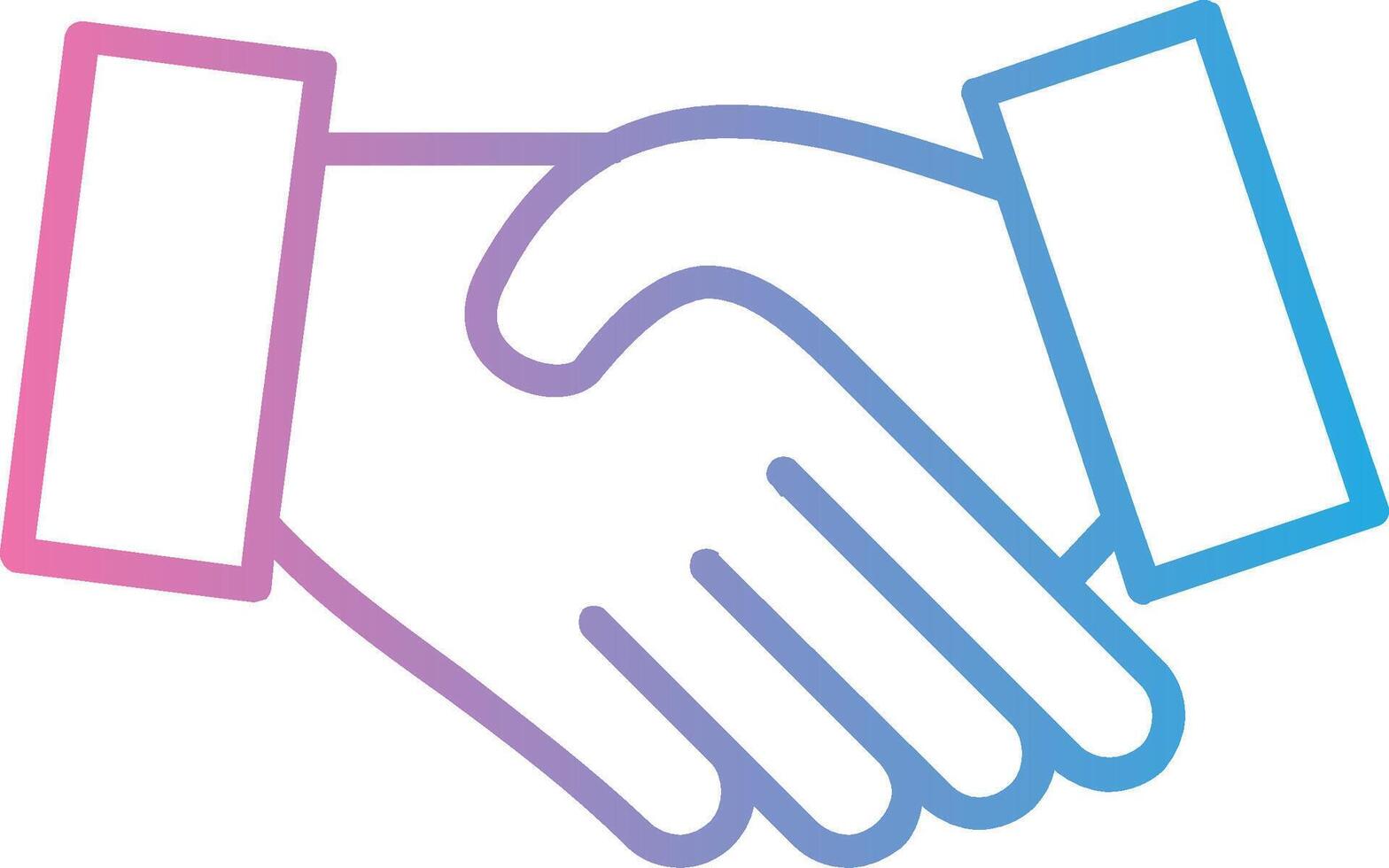 Hand Shake Line Gradient Icon Design vector