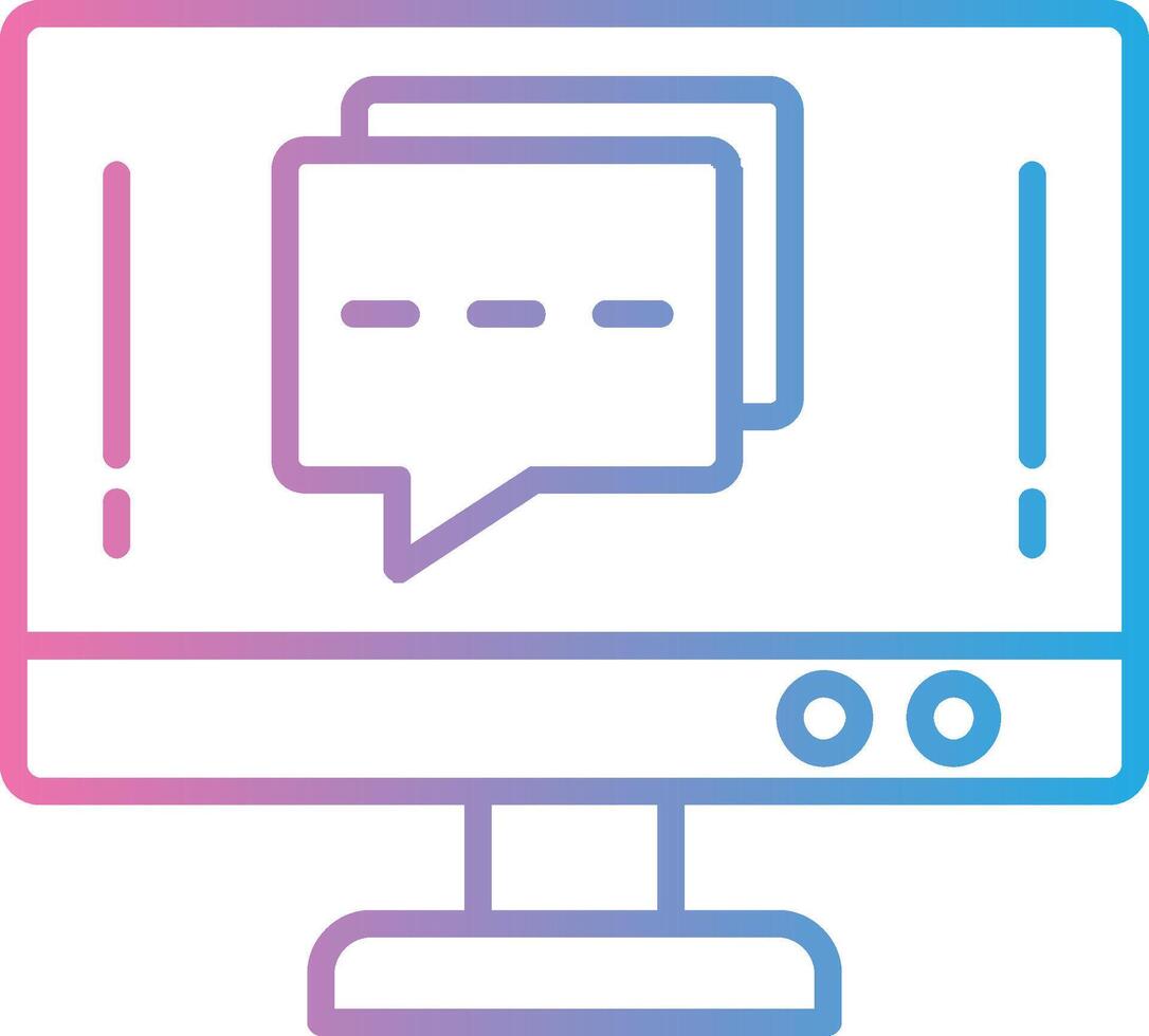 Info Chat Line Gradient Icon Design vector