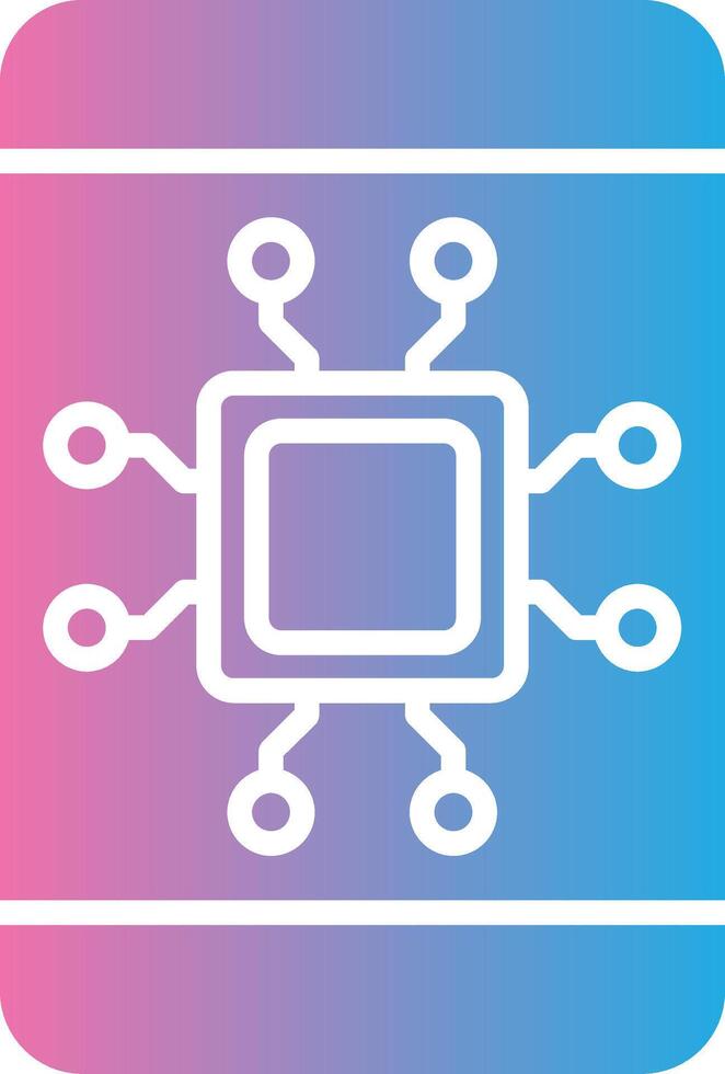 Mobile Technology Glyph Gradient Icon Design vector