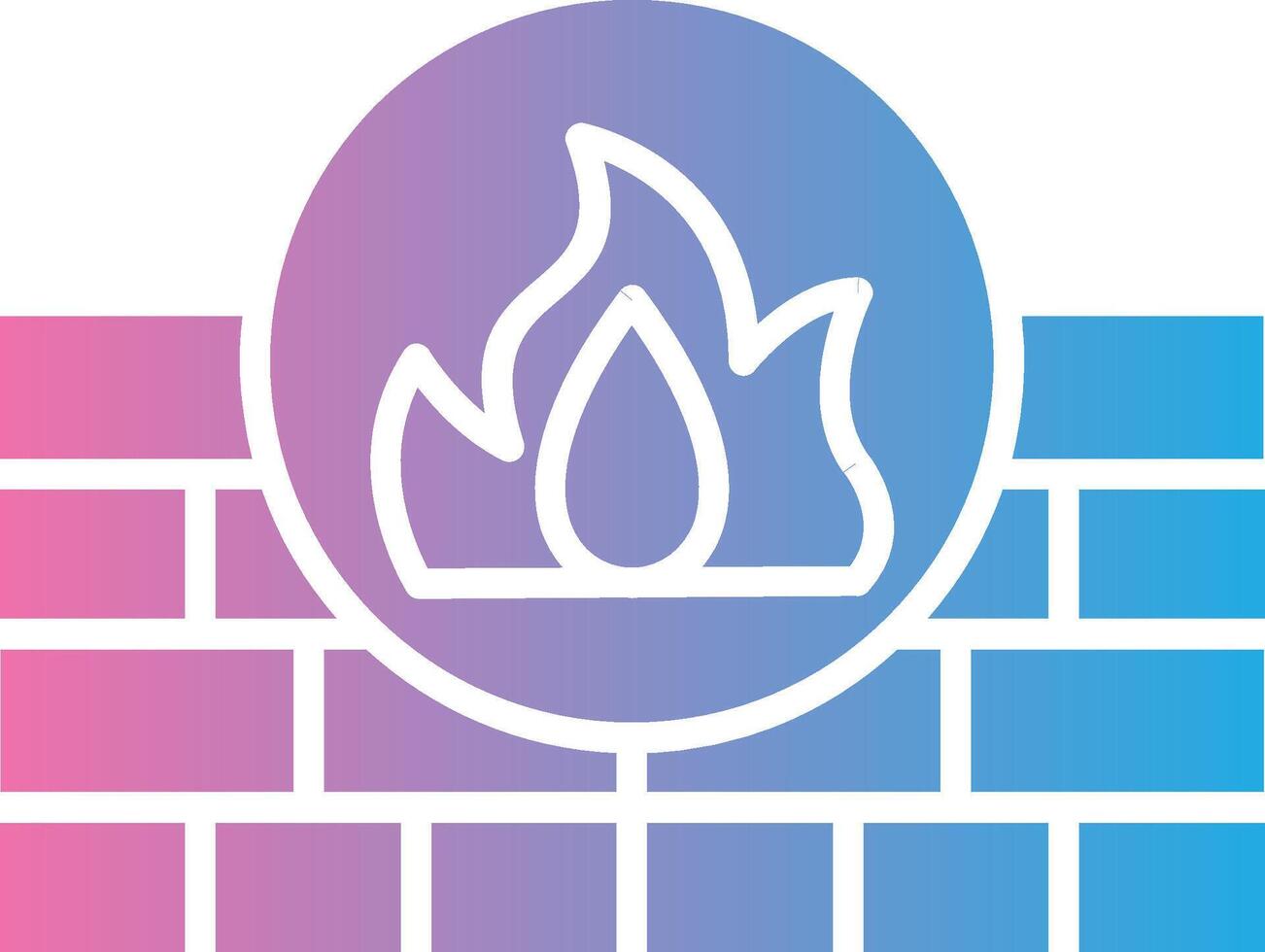 Firewall Glyph Gradient Icon Design vector
