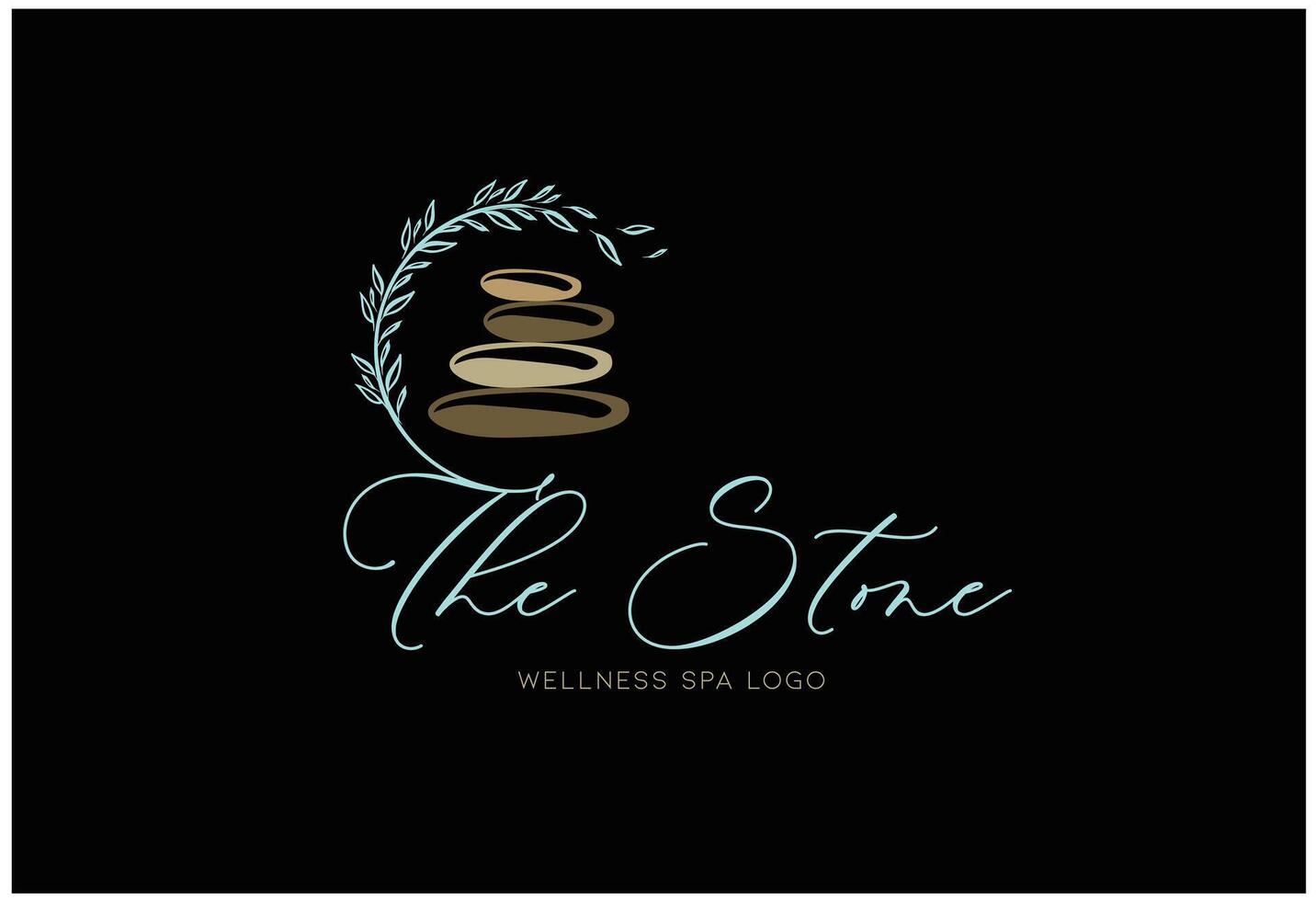 spa stone logo vector
