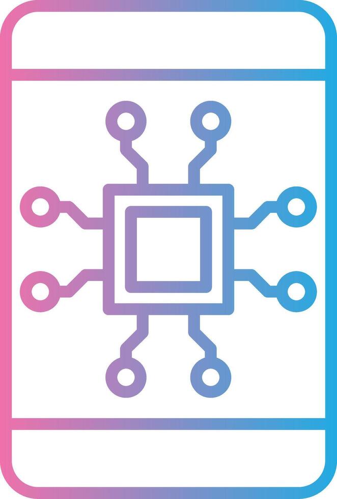Mobile Technology Line Gradient Icon Design vector