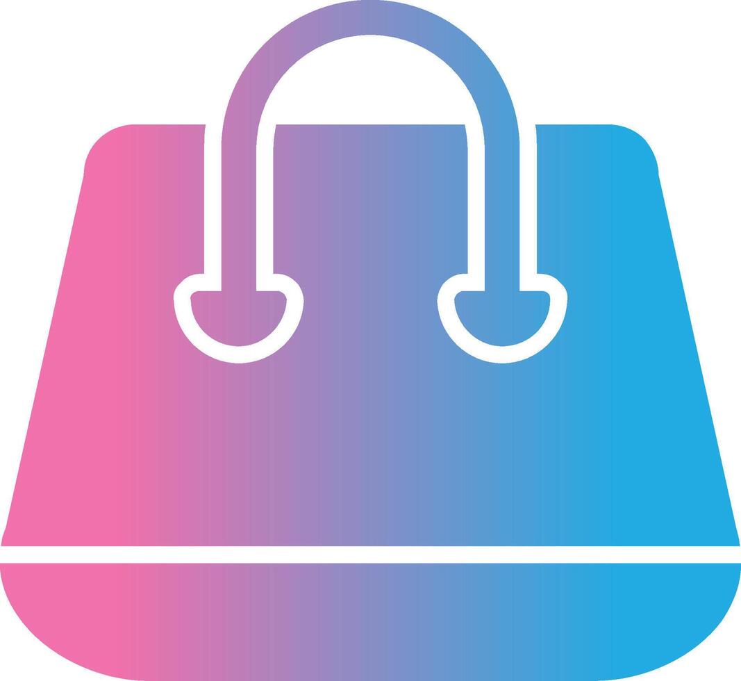 Shopping Bag Glyph Gradient Icon Design vector