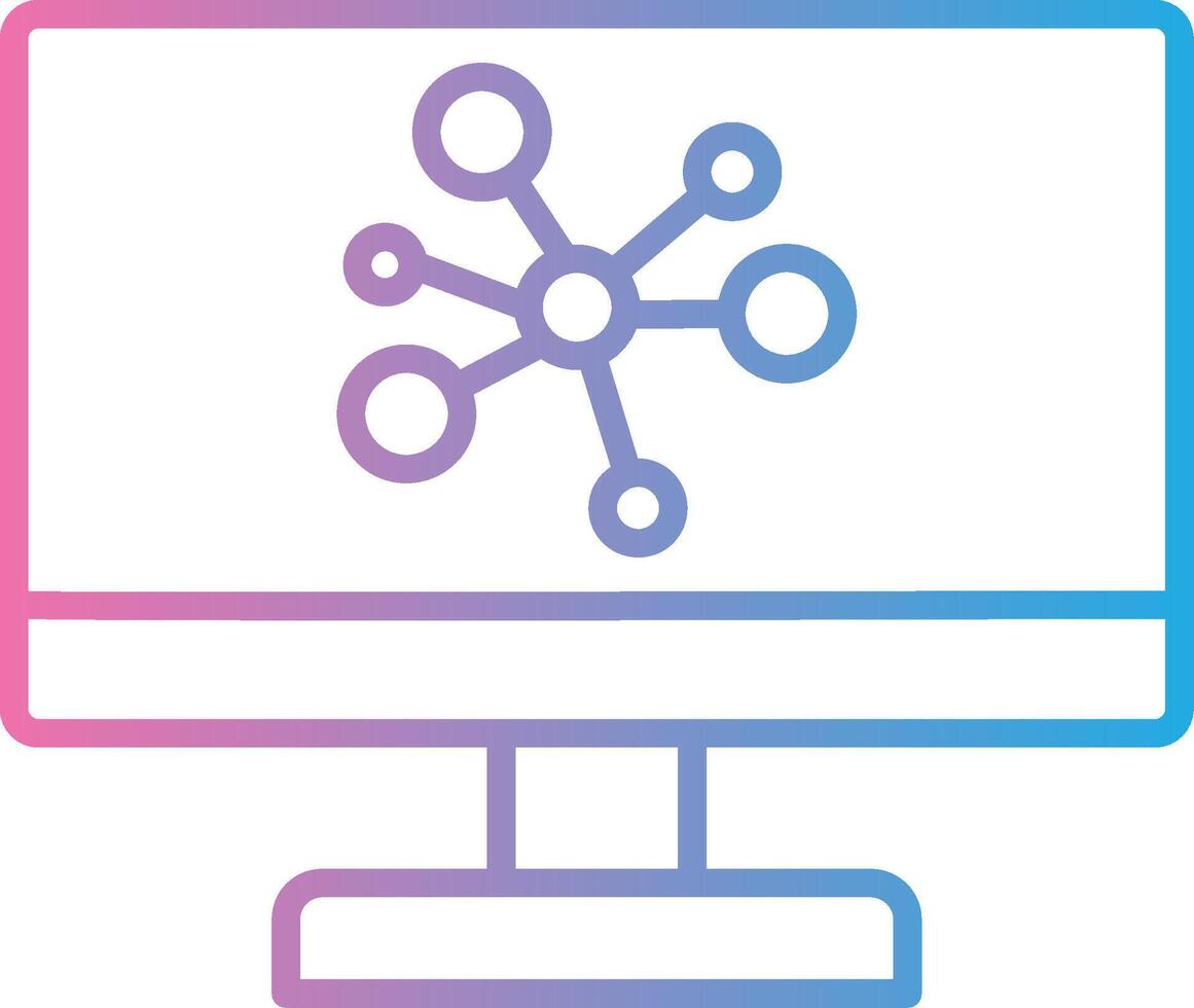 Network Line Gradient Icon Design vector