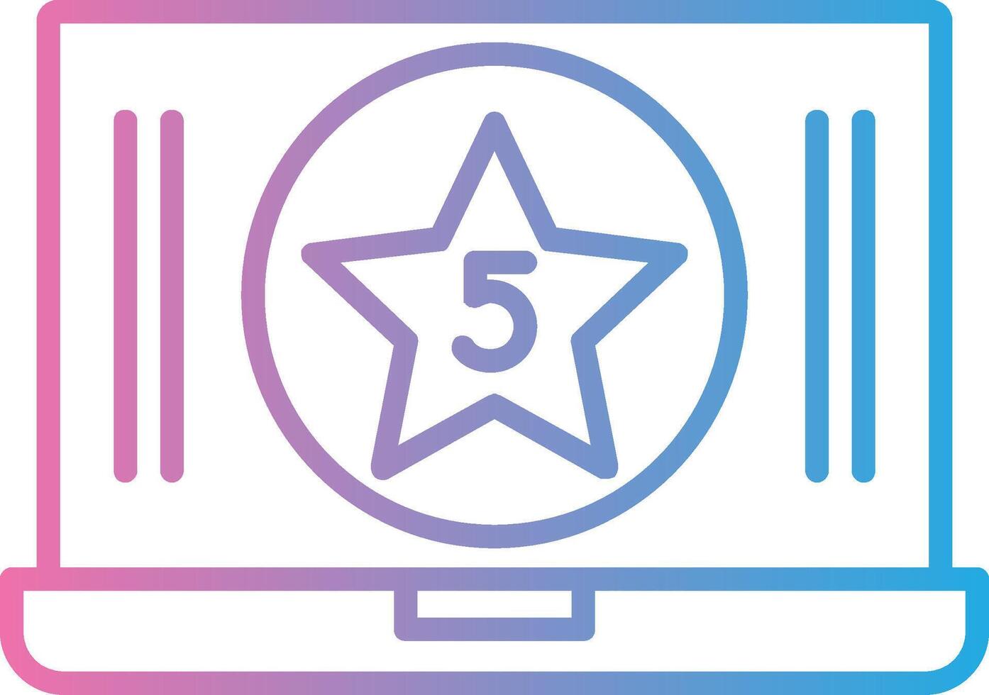 Five Star Content Line Gradient Icon Design vector