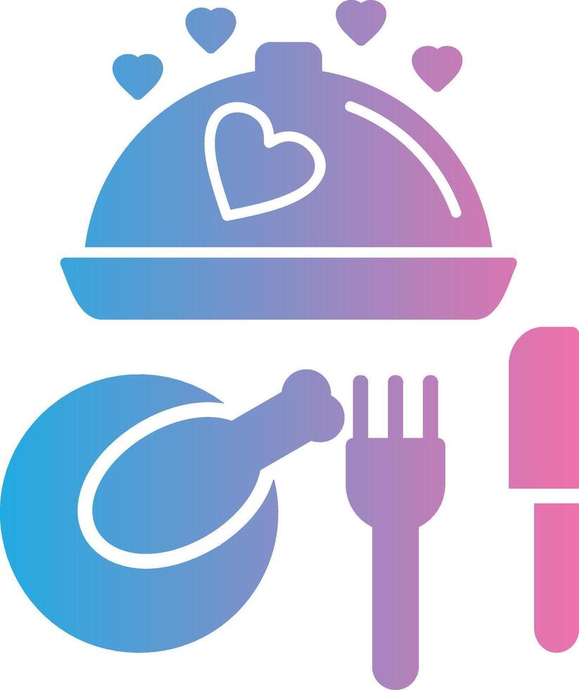 Dinner Glyph Gradient Icon Design vector