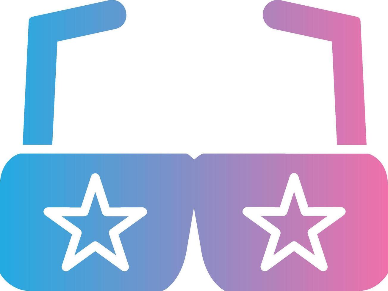 Party Glasses Glyph Gradient Icon Design vector