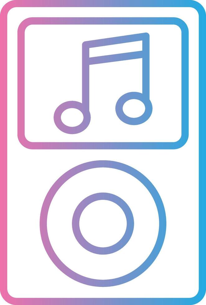 Music Player Line Gradient Icon Design vector