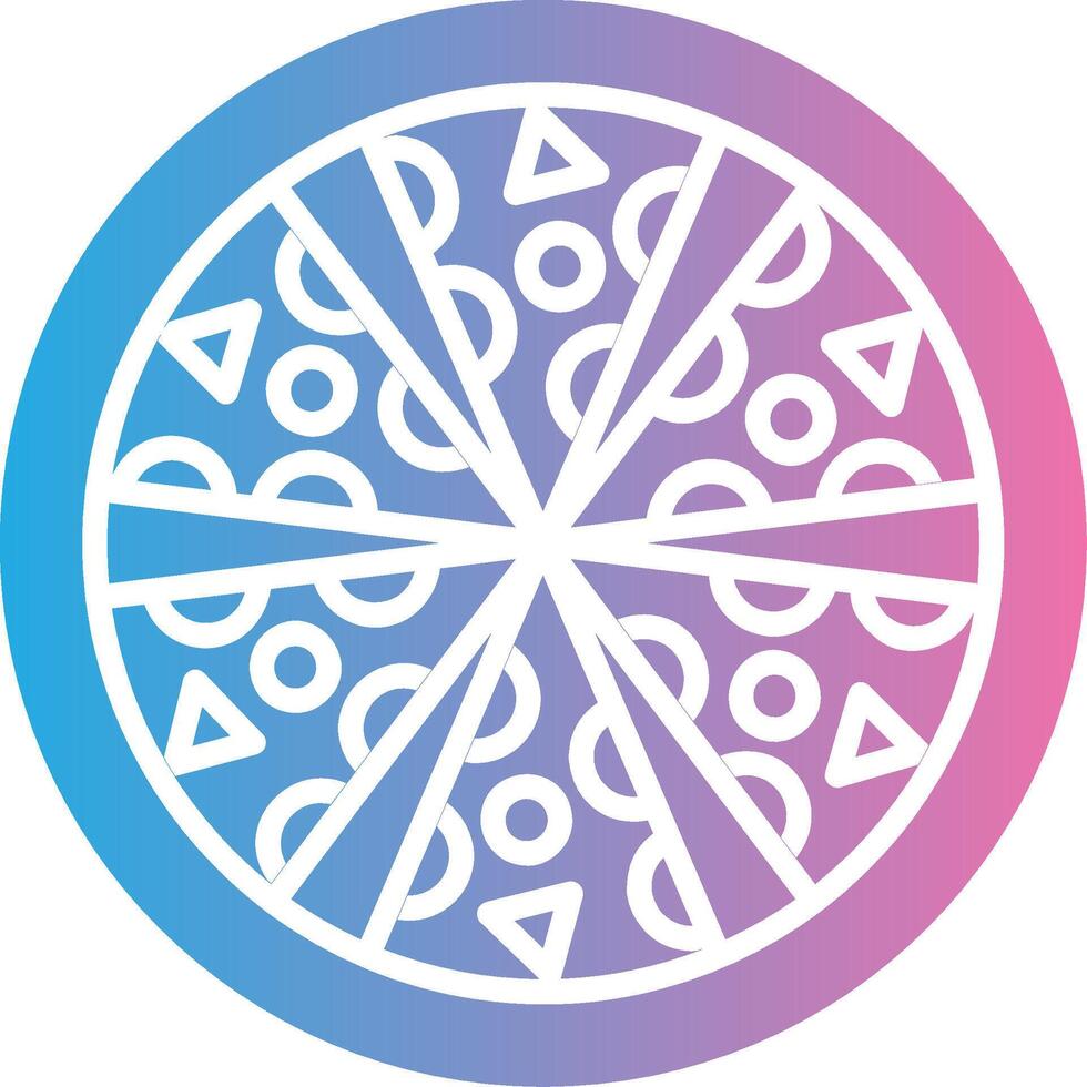 Pizza Glyph Gradient Icon Design vector