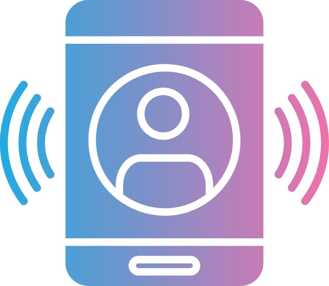 Call Glyph Gradient Icon Design vector