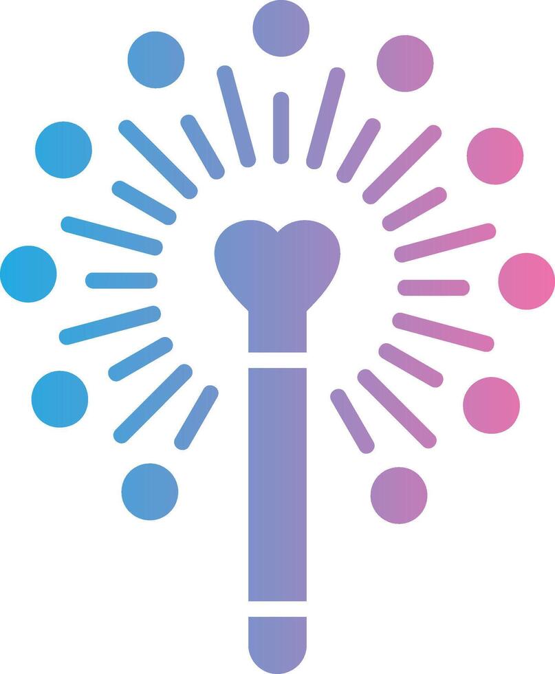 Magic Wand Glyph Gradient Icon Design vector