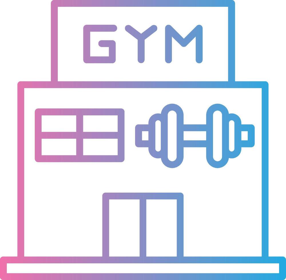Gym Line Gradient Icon Design vector