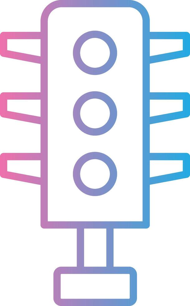 Traffic Light Line Gradient Icon Design vector