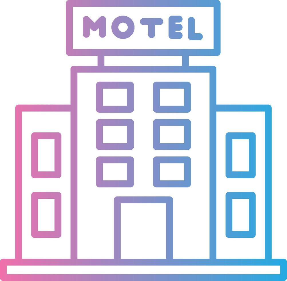 Motel Line Gradient Icon Design vector