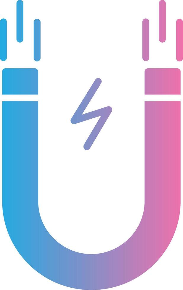 Magnet Glyph Gradient Icon Design vector