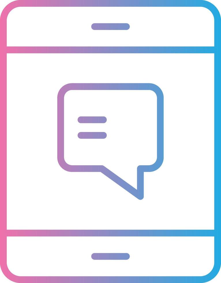 Text Message Line Gradient Icon Design vector