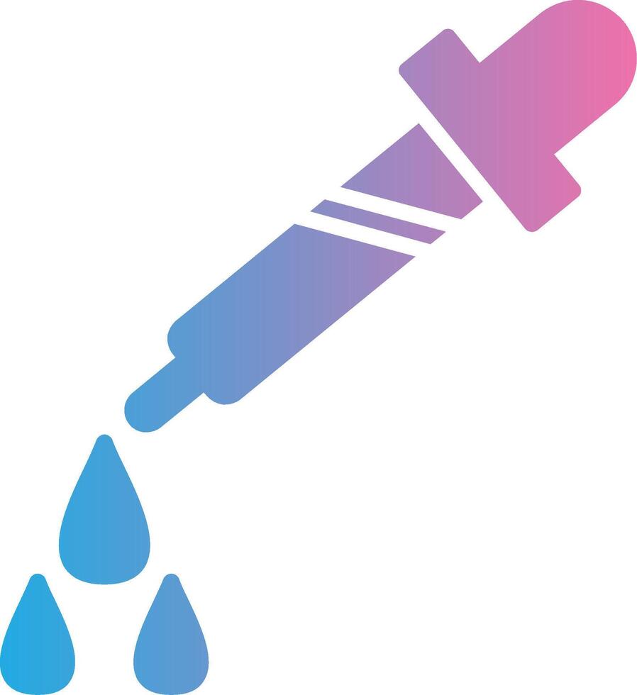 Dropper Glyph Gradient Icon Design vector
