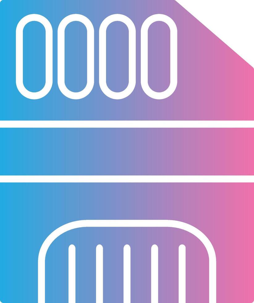 Memory Card Glyph Gradient Icon Design vector
