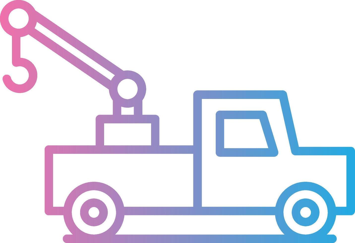 Tow Truck Line Gradient Icon Design vector