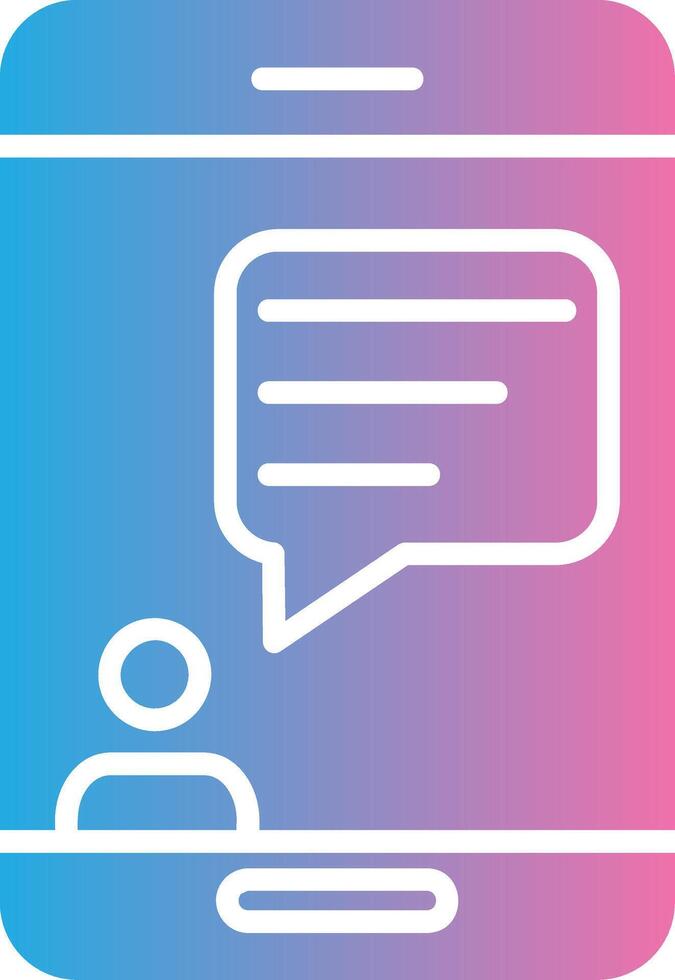 Chat Glyph Gradient Icon Design vector