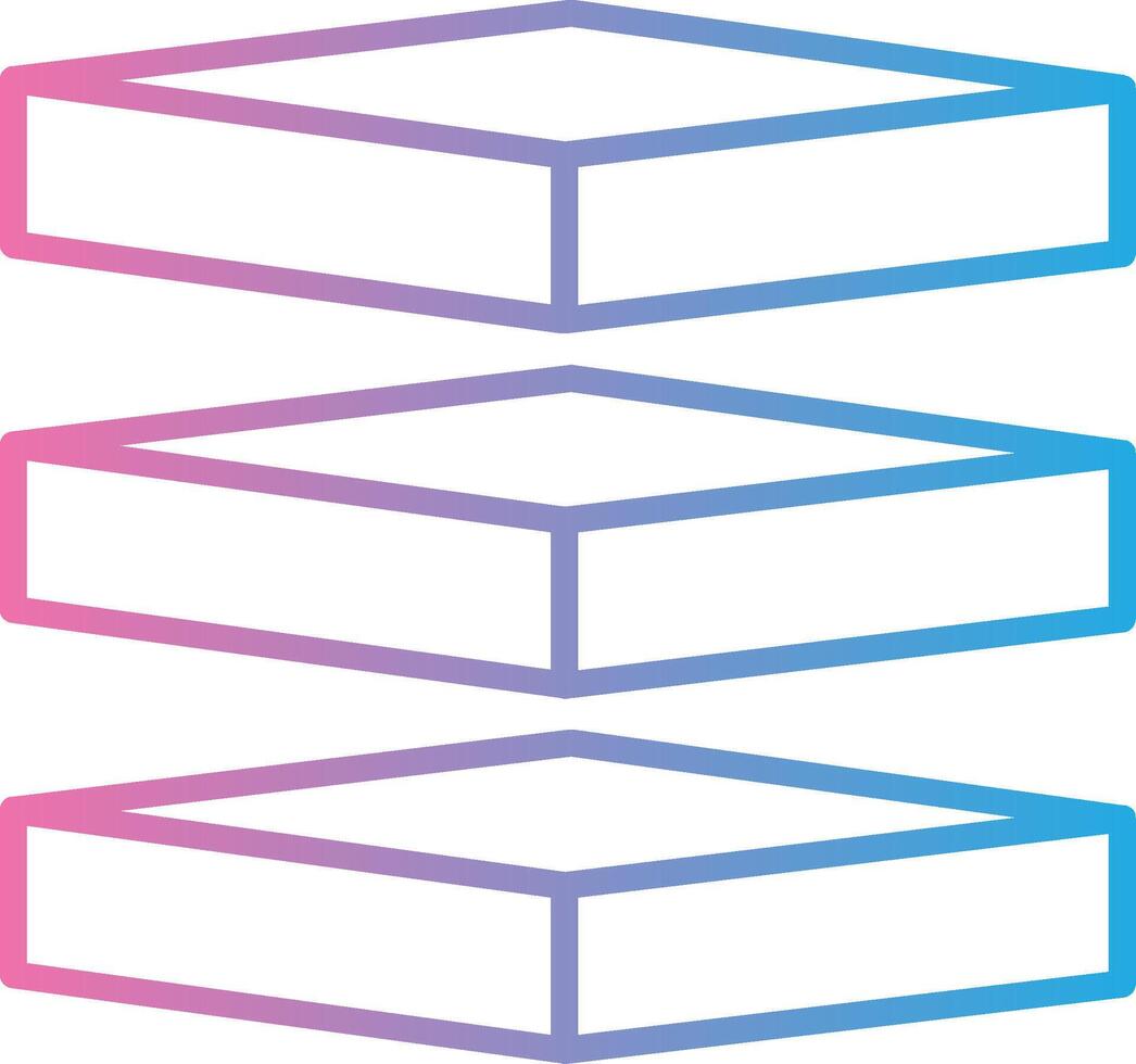 Layers Line Gradient Icon Design vector