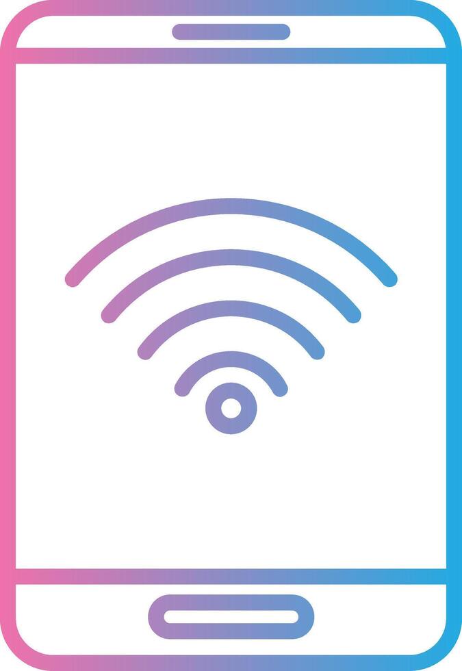 Wifi Line Gradient Icon Design vector