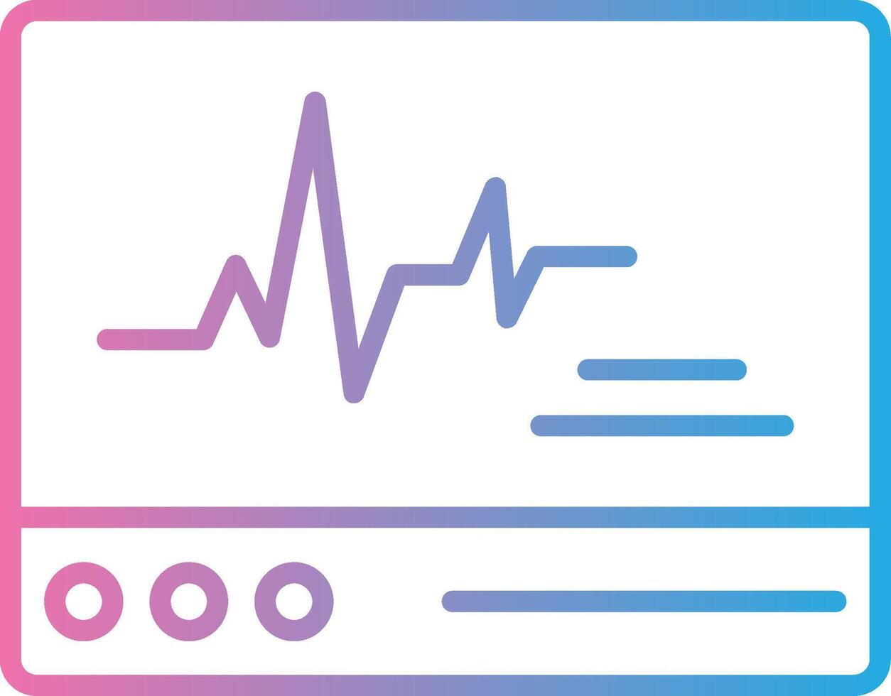 ECG Monitor Line Gradient Icon Design vector
