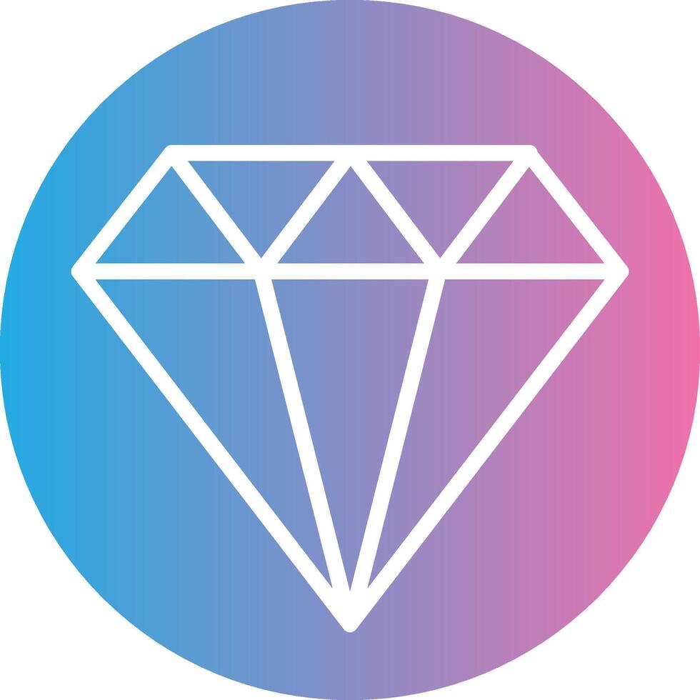 Diamond Glyph Gradient Icon Design vector